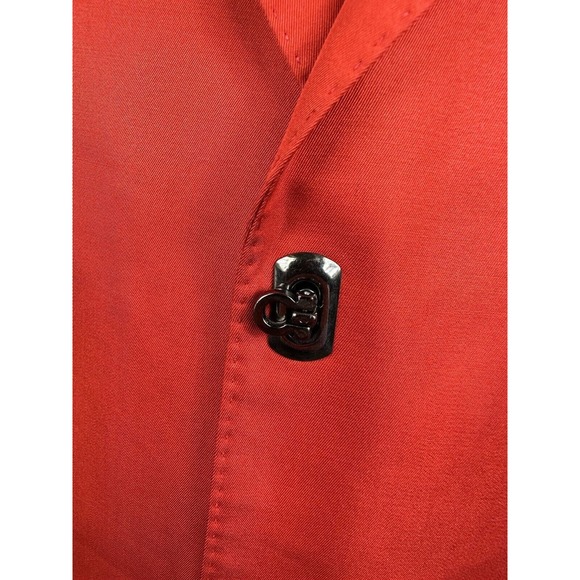 Masatomo Pure Silk Vibrant Red Mens Toggle Blazer Japan Size XL - Picture 8 of 9